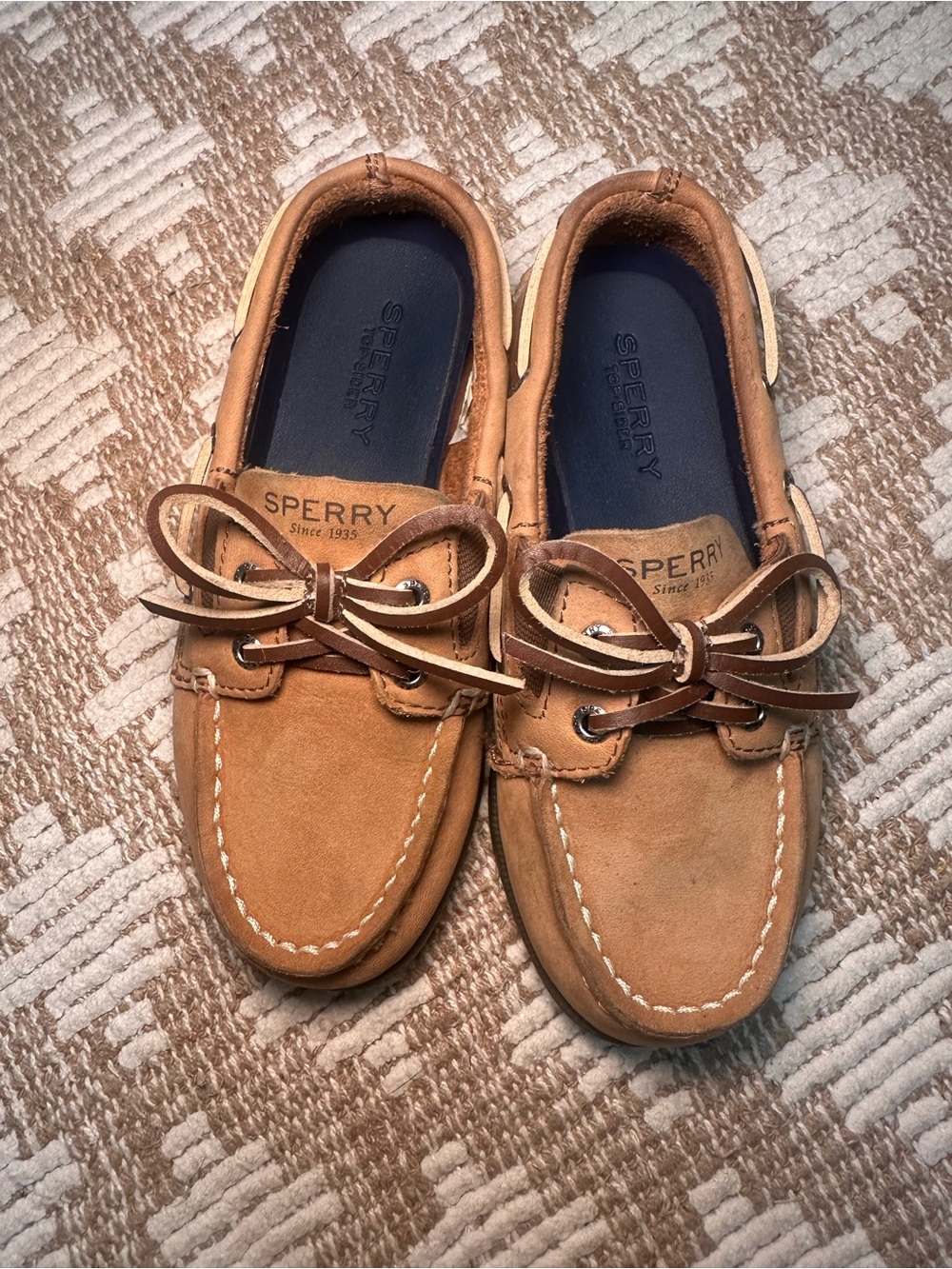 Sperry Kids’ Authentic Original Slip On Boat Shoes Tan Leather - Size 11
